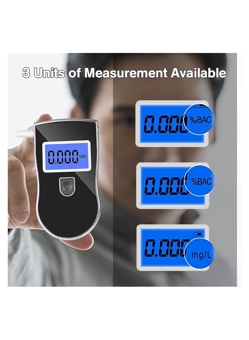 Breathalyzer, Breath Tester, Portable Breathalyzer, Personal Breathalyzer with 5 Mouthpieces & Digital Blue LCD Display for Personal Home Use - Image 5