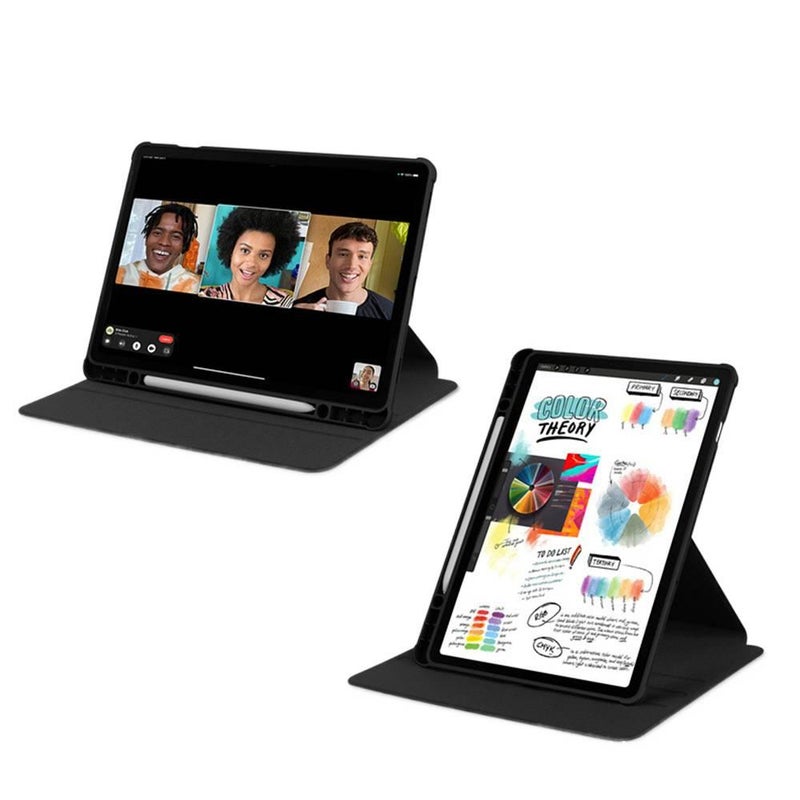 DGG حافظة آيباد متوافقة مع عدة موديلات آيباد باللون أسود باللون الأسود iPad - Image 4