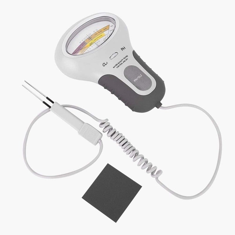 ويوبلز جهاز قياس رقمي محمول 2 في 1 لجودة المياه، يقيس درجة الحموضة والكلور، لتحليل جودة مياه المسابح - Image 1