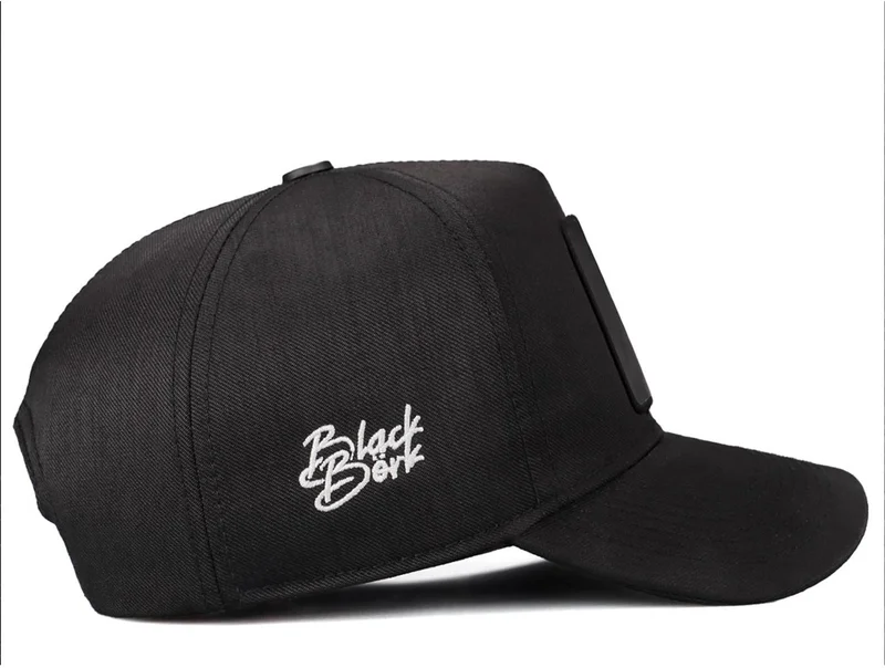 بلاك بورك V1 Baseball Kurt - Black Cordura Fabric Hat with 3 Code Logo