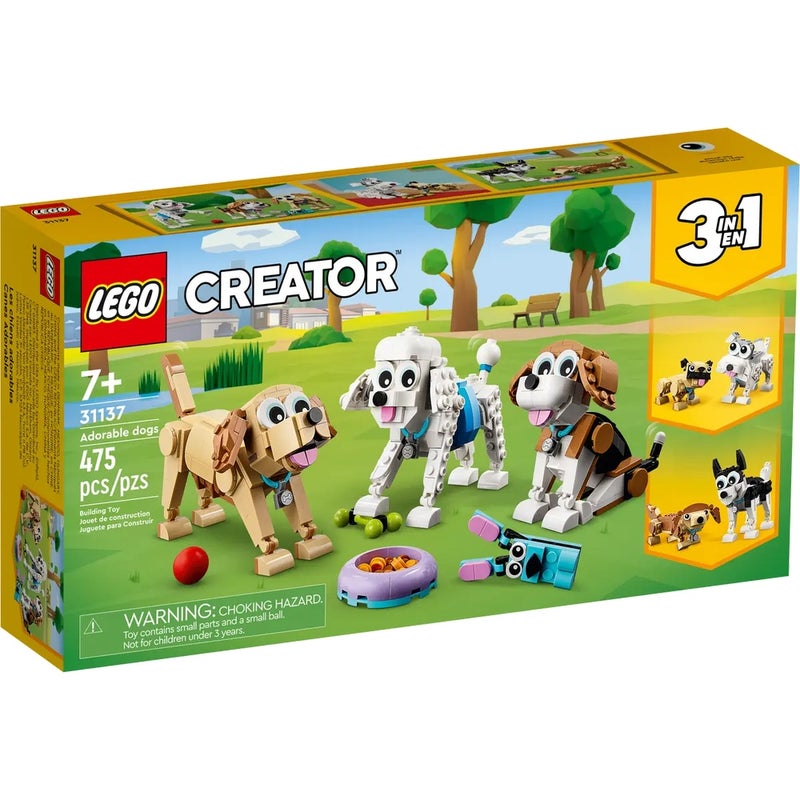 LEGO - Creator 3 in 1 Adorable Dogs 475 Pieces - 31137 - Image 1