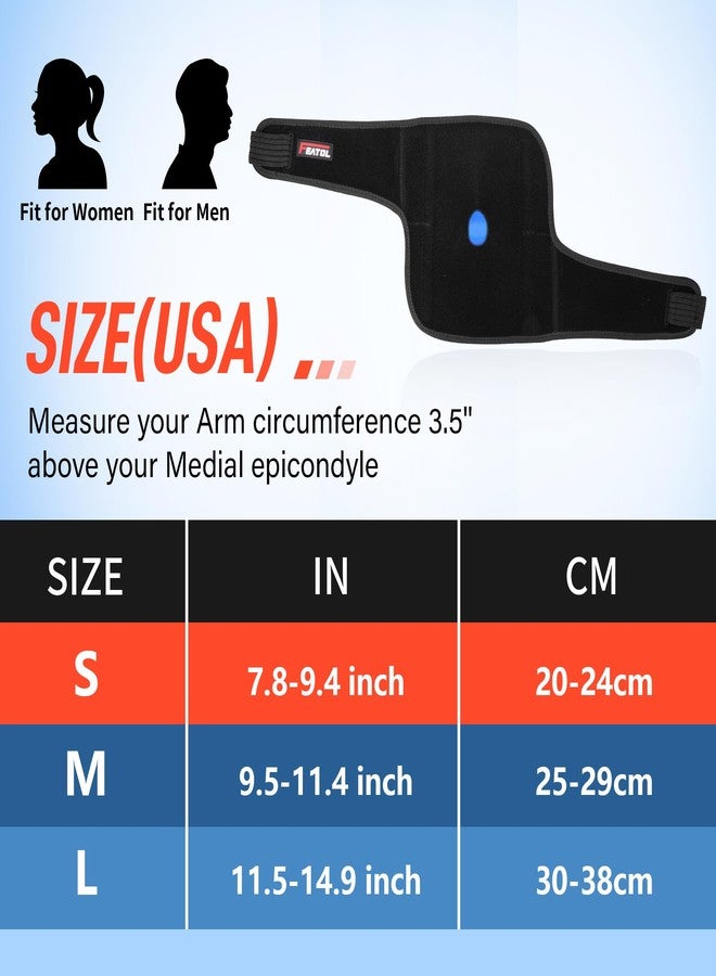 FEATOL Elbow Brace with Ice Pack for Tendonitis and Tennis Elbow-Pain Relief for Cubital Tunnel, Ulnar Nerve Entrapment, Bursitis-Reusable Ice Pack Brace for Men and Women, Medium - Image 5