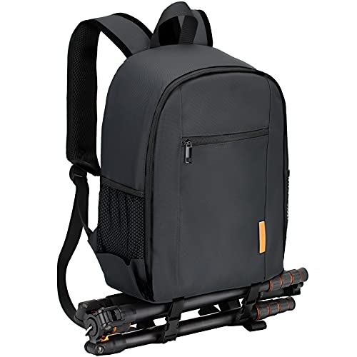 TARION Camera Bag Professional Camera Backpack Case with Laptop Compartment Waterproof Rain Cover for DSLR SLR Mirrorless Camera Lens Tripod Photography Backpack for Photographer Black TB-S(L) - Image 1