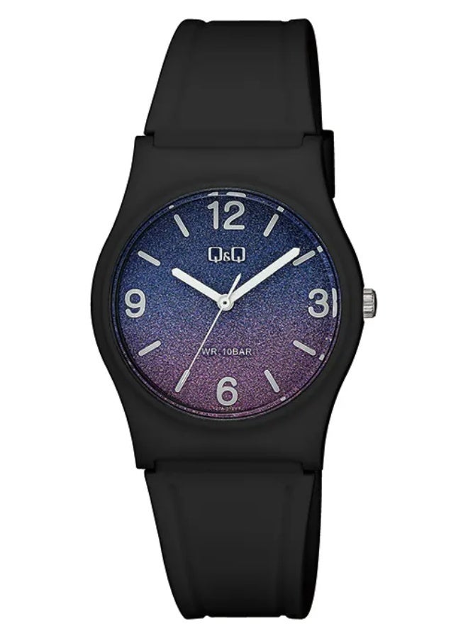 Q&Q Ladies' Analog Quartz Watch, Black Strap, V27A-012VY - Image 2