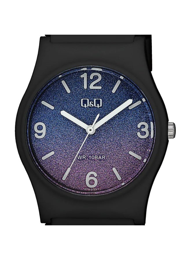 Q&Q Ladies' Analog Quartz Watch, Black Strap, V27A-012VY - Image 1