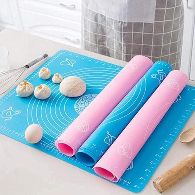 VIDORA Silicone Baking Mat Roti mat Silicone Chapati Atta Kneading Mat Non Stick Fondant Rolling Mat Stretchable for Kitchen Roti Chapati Cake - Image 5