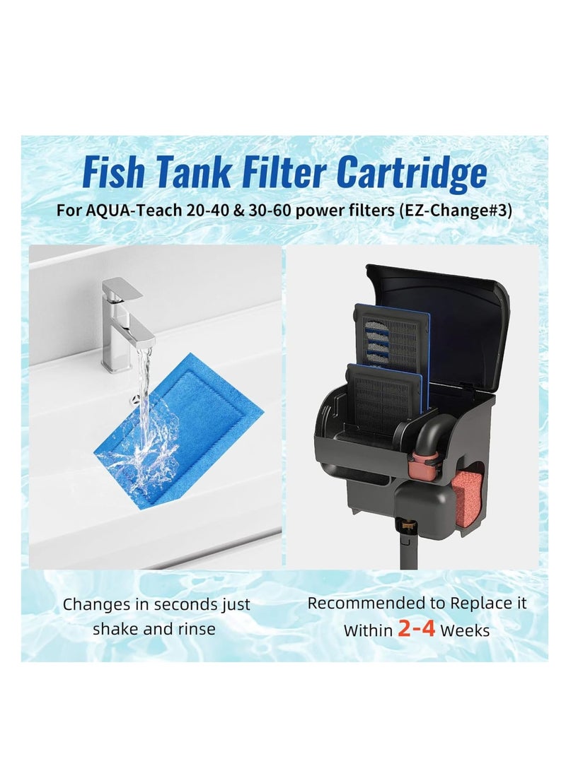 Zikra 8Pcs Aquarium Filter Cartridge, Aquarium Filter Floss, for Aqua-Tech EZ-Change #3, Fish Tank Filters Cartridge, Fit for Aqua-Teach 20-40 & 30-60 Power Filter - Image 4