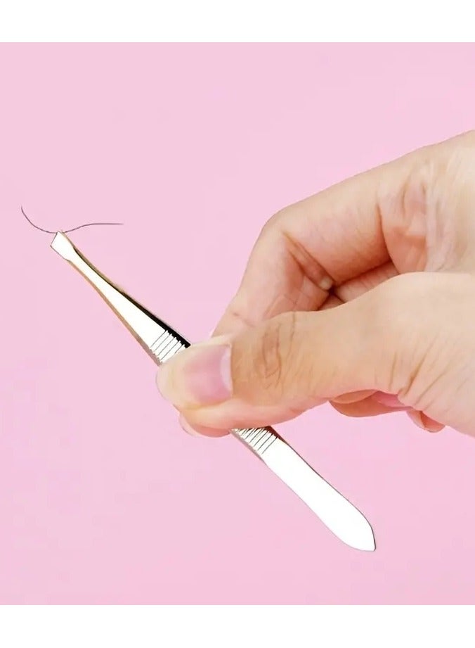 ORiTi 1 PCS Professional Slanted Eyebrow Tweezer for Men and Women Beauty Tools for Beauty Salon Home Use Gold - Image 3