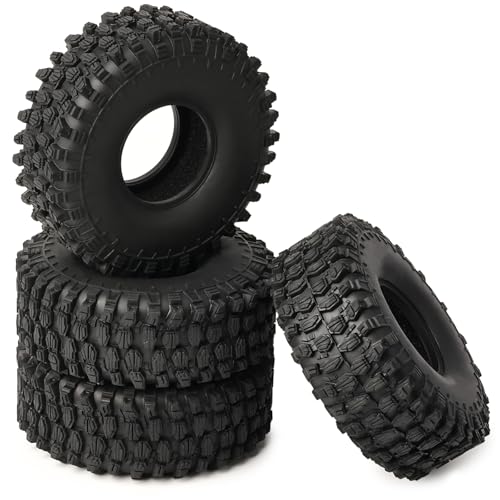 ZRRC Soft 19 RC Crawler Tires with Foam Inserts for Traxxas TRX4 Axial SCX10 IIIII Redcat Gen8 Vanquish VS410H10F10 RC4WD HPI 110 RC Rock Crawlers Trail Trucks RC Climbing Tyres - Image 1