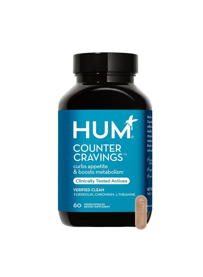HUM Counter Cravings - Chromium Craving Suppressants with L-Theanine, Seaweed Extract & Forskolin to Support a Healthy Lifestyle (60-Count)