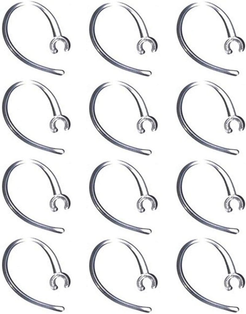 Ear Hook, 12 Pcs Clear Replacement Earhook, Fit for M155 M165 M1100 M100 M55 M28 M25 (12 Pcs)[Clear]