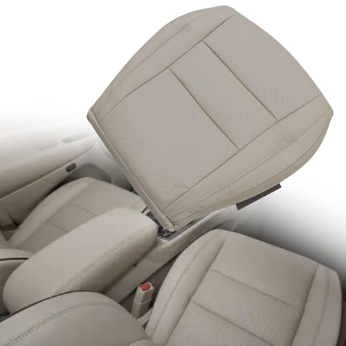 Priprilod Tan Perforated Leather Driver Side Bottom Replacement Seat Cover Compatible with Jeep Grand Cherokee 2011 20122 2013 2014 2015 2016 - Image 1