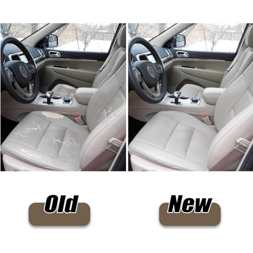 Priprilod Tan Perforated Leather Driver Side Bottom Replacement Seat Cover Compatible with Jeep Grand Cherokee 2011 20122 2013 2014 2015 2016 - Image 2