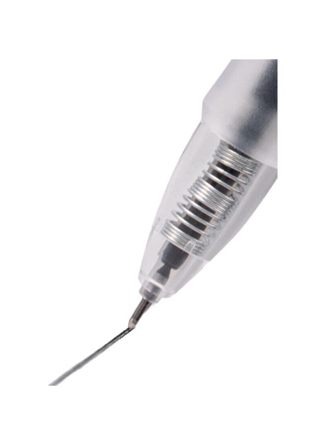 Deli Financial-Specific Quick-Drying Retractable Gel Pen, 0.35Mm Full Needle Tube, Black, 12 Pens/Box, Sa130 - Image 3