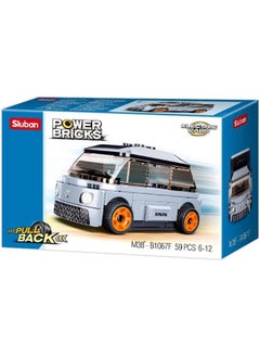 Sluban Power Bricks Series - Gray Electric Vehicle Building Blocks 59 PCS 