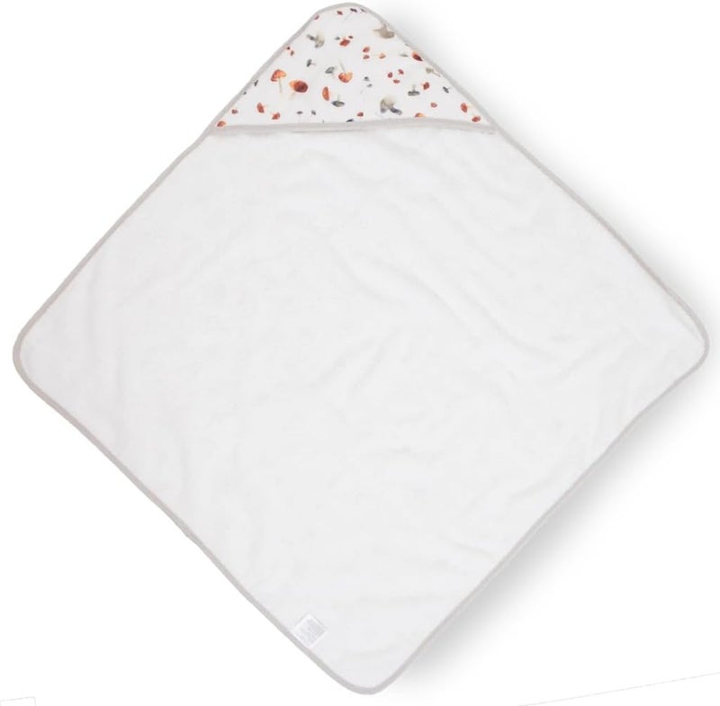 Little Unicorn Premium Infant Hooded Bath Towel - Soft & Absorbent Cotton & Terry Fabric for Newborns (Mushrooms) - Image 1