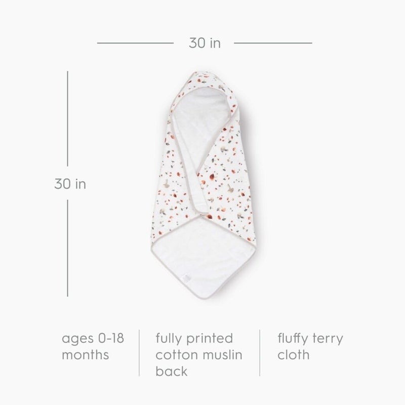 Little Unicorn Premium Infant Hooded Bath Towel - Soft & Absorbent Cotton & Terry Fabric for Newborns (Mushrooms) - Image 3