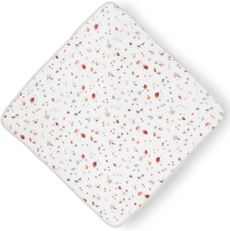 Little Unicorn Premium Infant Hooded Bath Towel - Soft & Absorbent Cotton & Terry Fabric for Newborns (Mushrooms) - Image 2