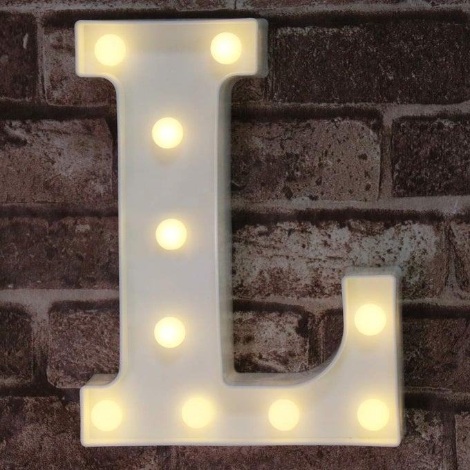 LED MARQUEE LETTER LIGHTS SIGN LIGHT UP ALPHABET LETTER FOR HOME PARTY WEDDING DECORATION L