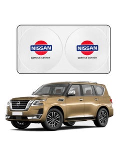 Nissan Car Windshield Sun Shade, Foldable UV Rays and Heat Protector, Reflective Sun Visor, Keeps Vehicle Cool, Universal Fit, Easy Installation - NISSAN  - Image 1