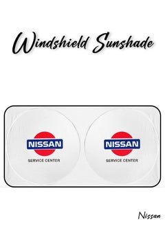 Nissan Car Windshield Sun Shade, Foldable UV Rays and Heat Protector, Reflective Sun Visor, Keeps Vehicle Cool, Universal Fit, Easy Installation - NISSAN  - Image 2