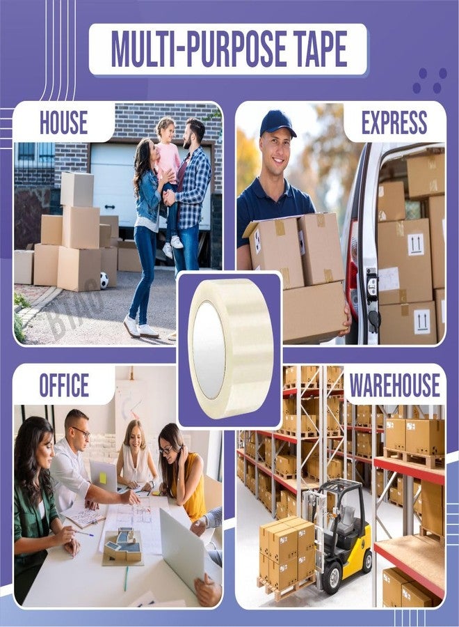 CRAE Packaging Transparent Cello Tape For Office, Home and E-Commerce Packing | 2INCH Diameter | 65 Meter | Pack of 3 - Image 3