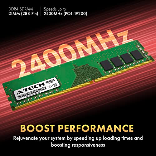 A-TECH ذاكرة رام A-Tech 4GB DDR4 2400 MHz UDIMM PC4-19200 (PC4-2400T) CL17 DIMM غير ECC لسطح المكتب - Image 3