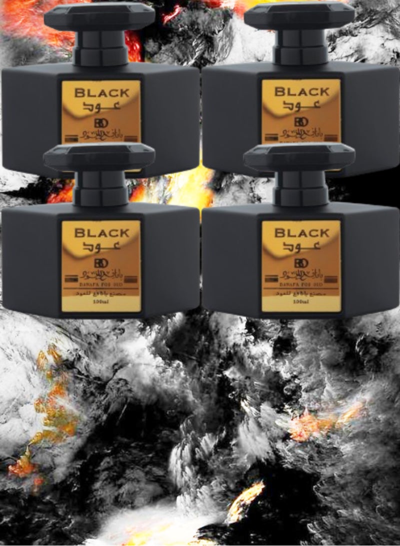 Banafa 4 Pieces Black Oud Banafa EDP 100ML - Image 1