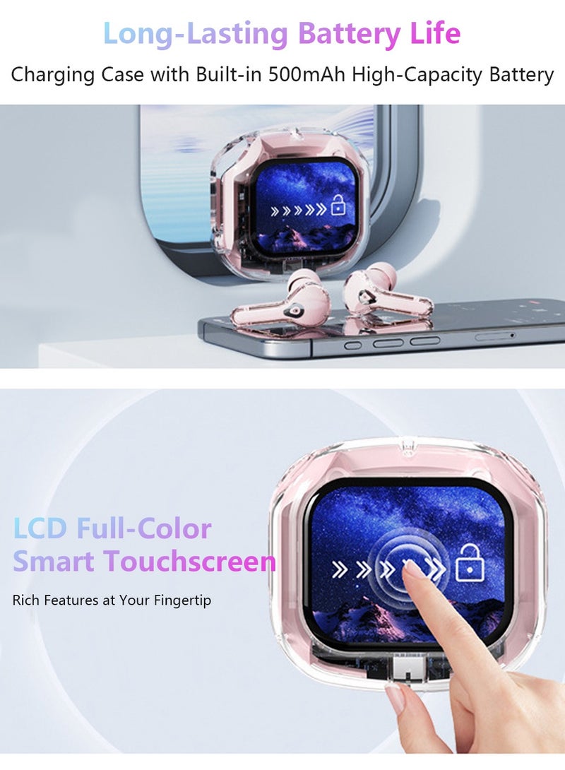 Air Max Color Screen Wireless Bluetooth Headset Transparent Multifunctional Touch screen digital display TWS5.4 - Image 3