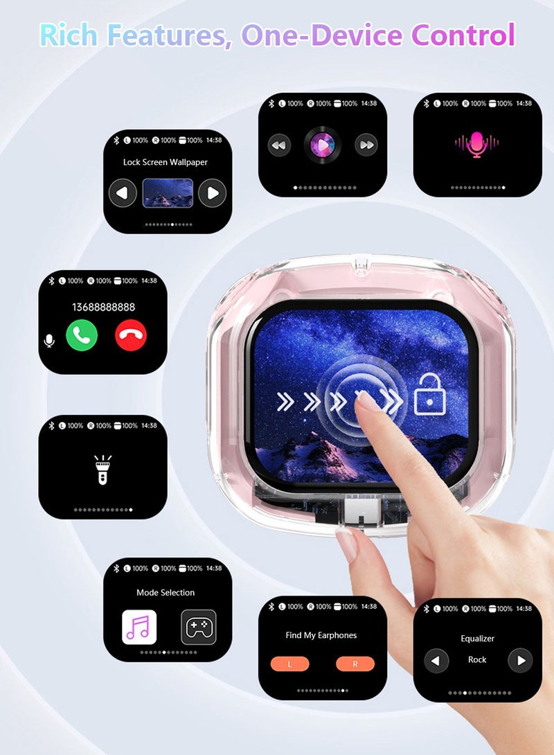 Air Max Color Screen Wireless Bluetooth Headset Transparent Multifunctional Touch screen digital display TWS5.4 - Image 4