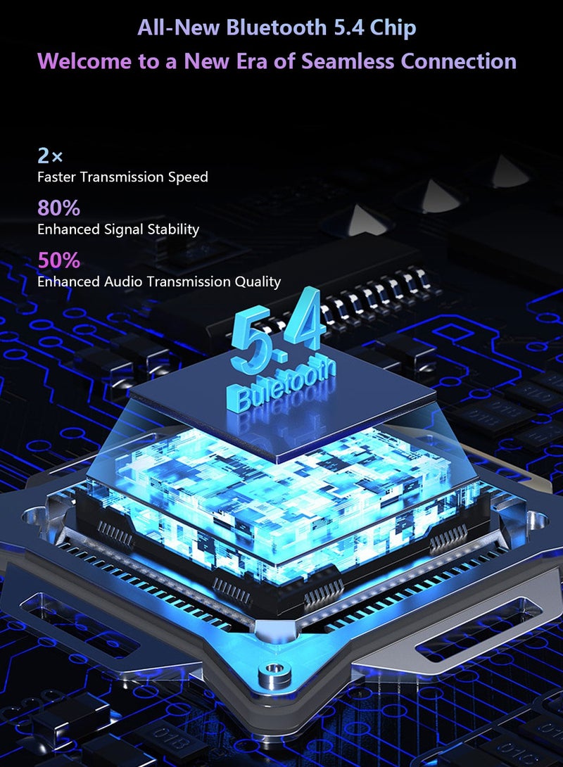 Air Max Color Screen Wireless Bluetooth Headset Transparent Multifunctional Touch screen digital display TWS5.4 - Image 5