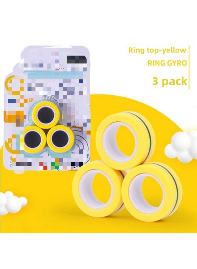 Decompression Toy Strange Magnetic Ring Ring Strong Magnetic Finger Fingertip Gyro Toy Decompression-Color:Upgraded Magnetic Green 3 Boxes  - Image 5