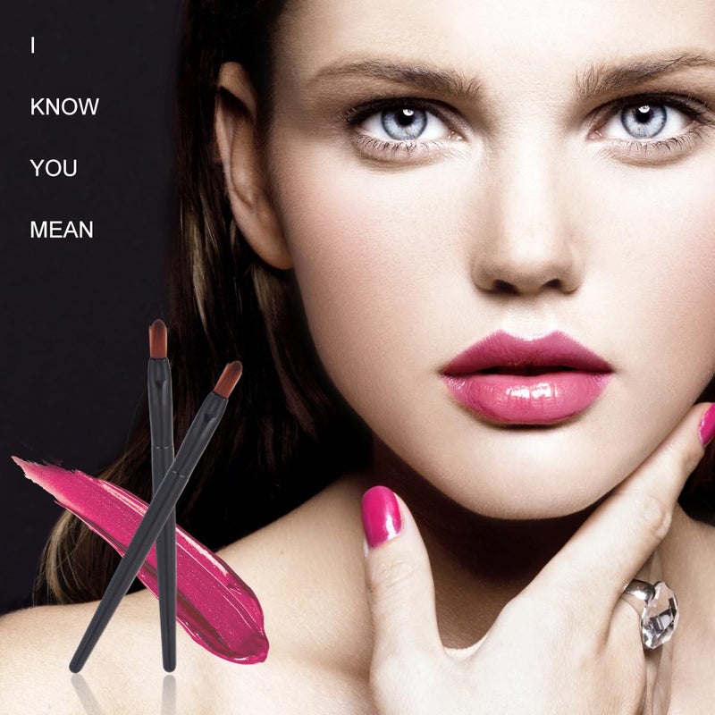 Lurrose 50pcs Disposable Lipstick Applicator Brush with Black Plastic Handle, Mini Portable Lip Gloss Applicator for Professional Makeup and Travel Use - Image 5