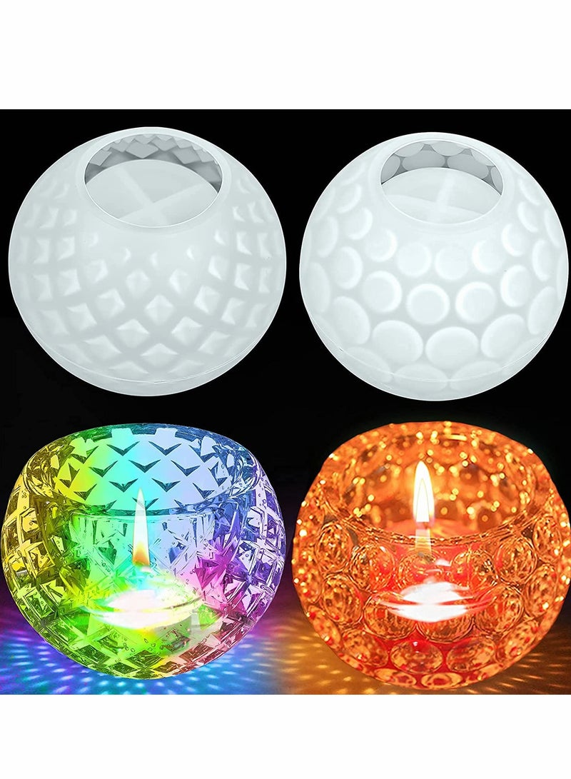 Excefore Candles Holders Resin Mold, Votive Bowl Candleholders Silicone Molds Candlestick Epoxy Casting Mold for DIY Jewelry Box, Wedding Centerpiece Table Decorations, Home Table Decor  - Image 1