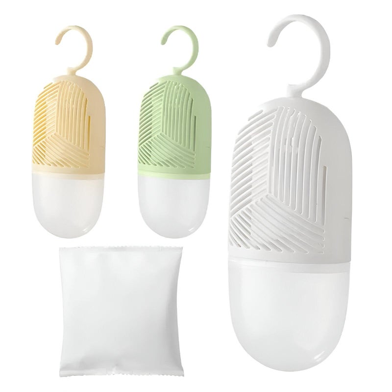 Hanging Dehumidifier - Say goodbye to dampness in every corner of your home with this effective hanging dehumidifier, ideal for closets, bathrooms, kitchens, and more! (3 pcs) - Image 1