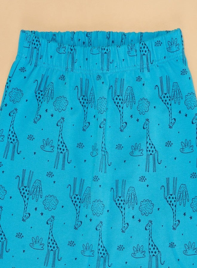 YU by Pantaloons Baby Boy's Regular Fit Leggings (110144507010_Teal - Image 3