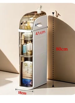 Living Bathroom Storage Cabinets Plastic Transparent Storage Drawer Cabinet 18*41*80 CM 