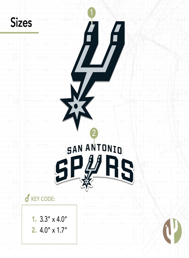 Desert Cactus San Antonio Spurs Sticker NBA Officially Licensed Vinyl Decal Laptop Water Bottle Car Scrapbook (4 Inch) - Image 3