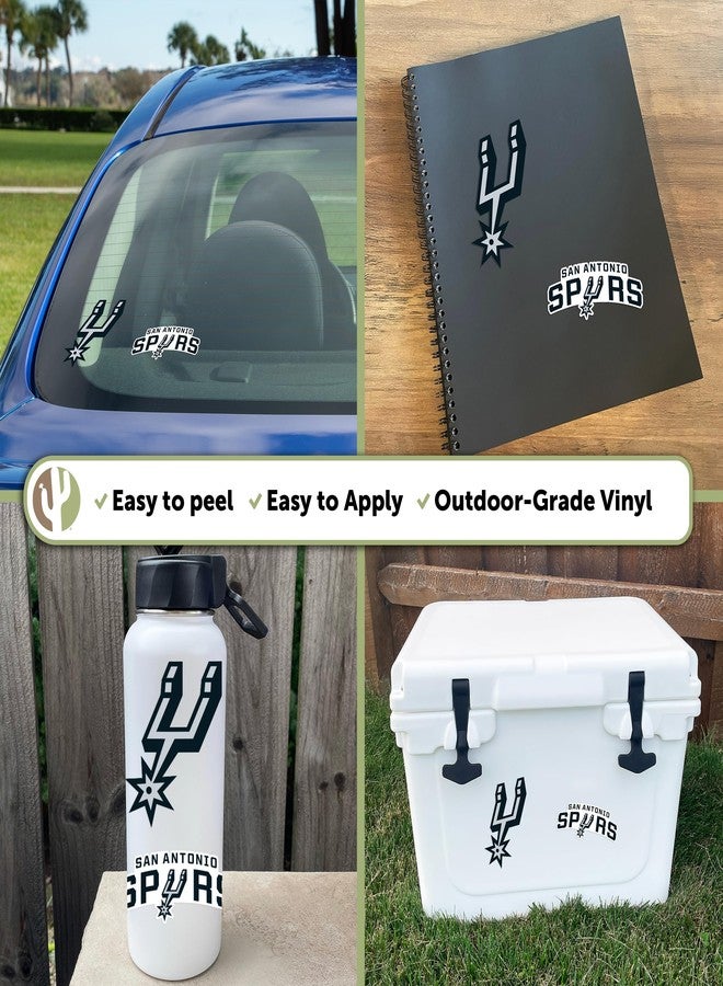 Desert Cactus San Antonio Spurs Sticker NBA Officially Licensed Vinyl Decal Laptop Water Bottle Car Scrapbook (4 Inch) - Image 2