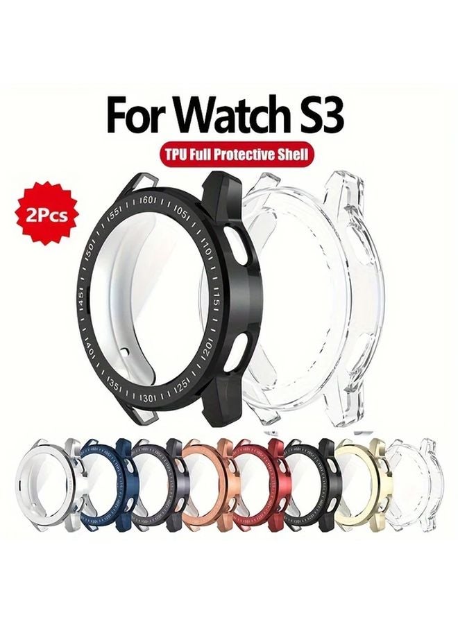 Transparent Rose Golden Protective Case For Xiaomi Watch S3 Anti Shock Silicone Bumper - Image 2