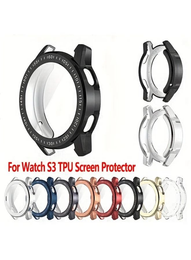 Transparent Rose Golden Protective Case For Xiaomi Watch S3 Anti Shock Silicone Bumper - Image 4