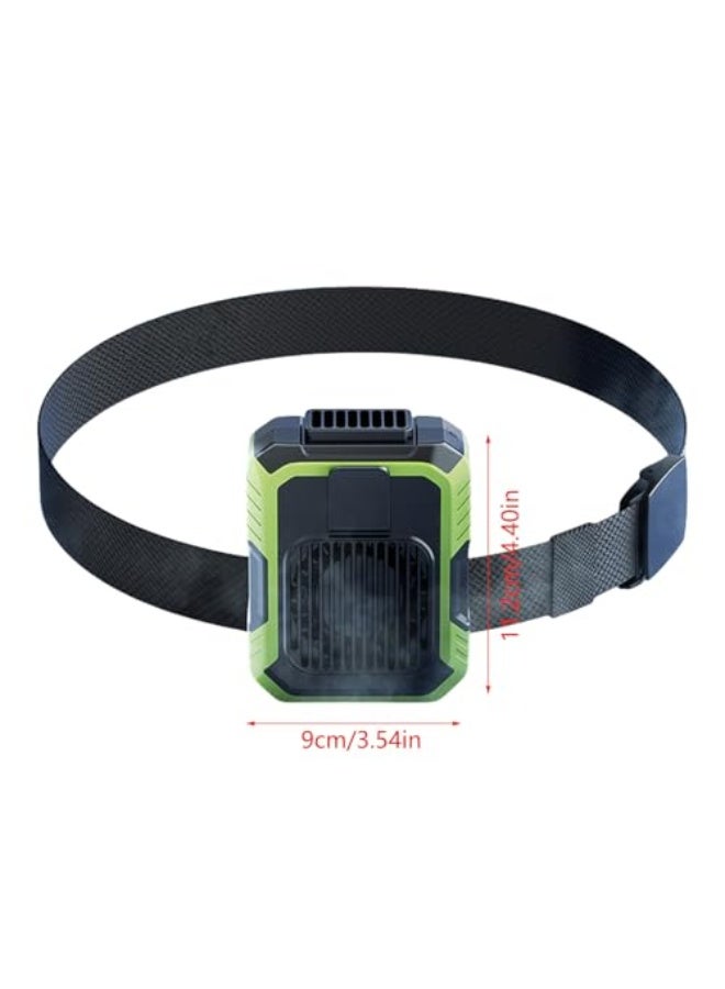 نيبمينينت مروحة شخصية محمولة، مروحة خارجية بسرعات هواء 3، جهاز تبريد مصنوع من ABS وسليكون مزود بفلاش للإضاءة، مناسب للدراجات، المشي، التخييم، الرياضات الخارجية، المزرعة، المطبخ، والمخزن، بحجم 9x11.2 سم. - Image 2