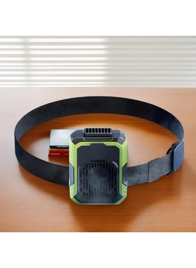 نيبمينينت مروحة شخصية محمولة، مروحة خارجية بسرعات هواء 3، جهاز تبريد مصنوع من ABS وسليكون مزود بفلاش للإضاءة، مناسب للدراجات، المشي، التخييم، الرياضات الخارجية، المزرعة، المطبخ، والمخزن، بحجم 9x11.2 سم. - Image 4