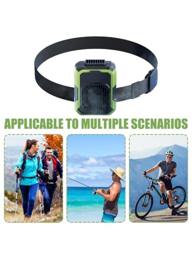 نيبمينينت مروحة شخصية محمولة، مروحة خارجية بسرعات هواء 3، جهاز تبريد مصنوع من ABS وسليكون مزود بفلاش للإضاءة، مناسب للدراجات، المشي، التخييم، الرياضات الخارجية، المزرعة، المطبخ، والمخزن، بحجم 9x11.2 سم. - Image 5