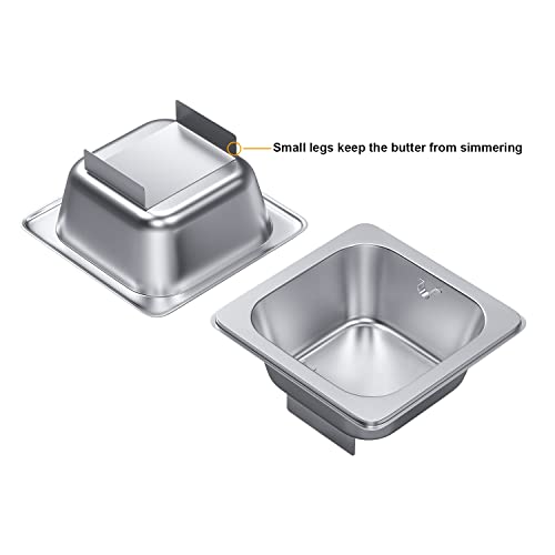 KEESHA 304 Stainless Steel Butter Spreader Wheel, Spreads Butter Evenly for Breakfast/Camping/Picnics, Hold 3 Sticks of Butters of Butter Roller Saver - Image 5