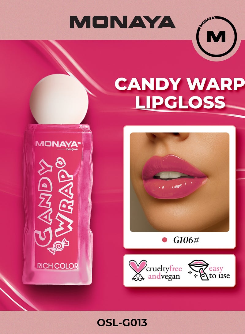 Monaya G013 Candy Wrap Rich Color Lip Gloss - Long-Lasting, Moisturizing, Non-Sticky, 4.5ml, High Shine, Perfect for All-Day Wear - Image 1