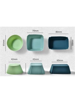 BWSJ 12  Silic Baking Cu Reusable Silic Cupcake Baking Cu Nonstick Muffin Liners 3 Shapes Standard Cake Molds Sets Lunch Box Bento Dividers for Kids  - Image 2
