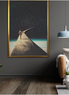 Road to Space Canvas Art, Ready to Hang, Framed Space Print, Astronaut Wall Decor