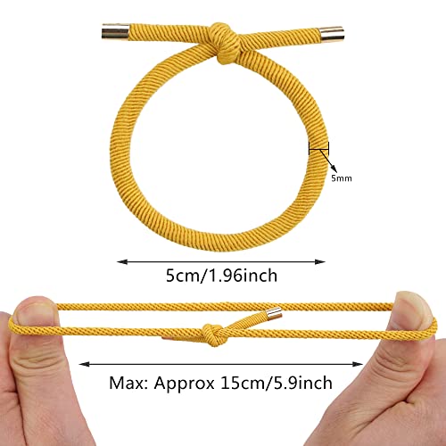 DealEachDay 56 Pieces Hair Tie Elastics Knotted Hair Ties Ponytail Holders for Women for Women Girls, 14 Colors - Image 2