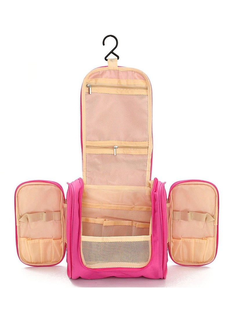 Men Women Travel Wash Bag Toiletry Organizer Pouch Shaving Cosmetic Make Up Case Pink - Image 4